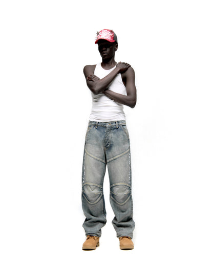 PIT CREW DENIM ON MODEL