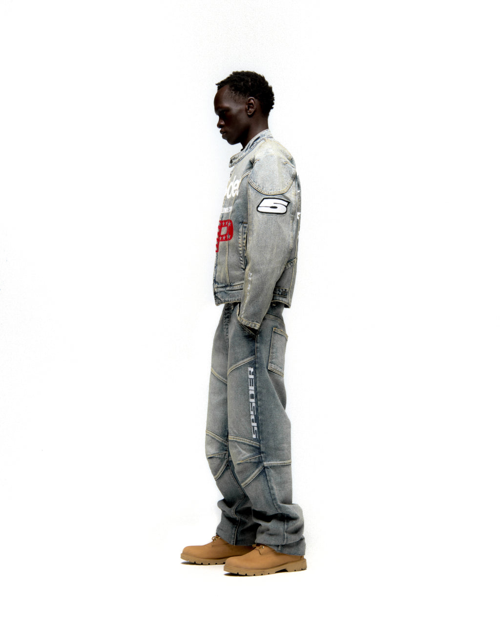 MOTORSPORT DENIM JACKET ON MODEL