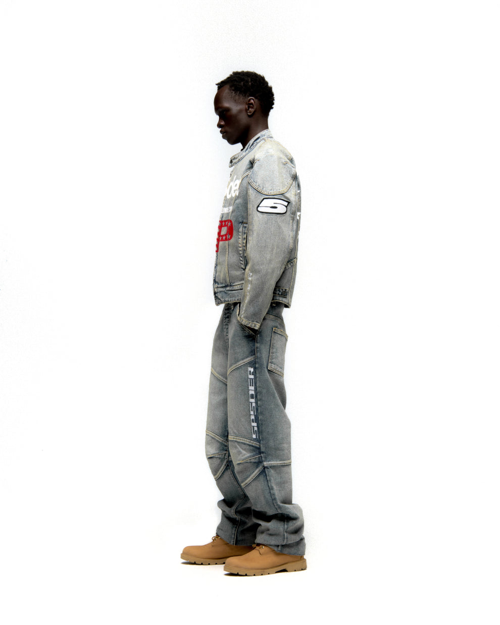 MOTORSPORT DENIM JACKET ON MODEL