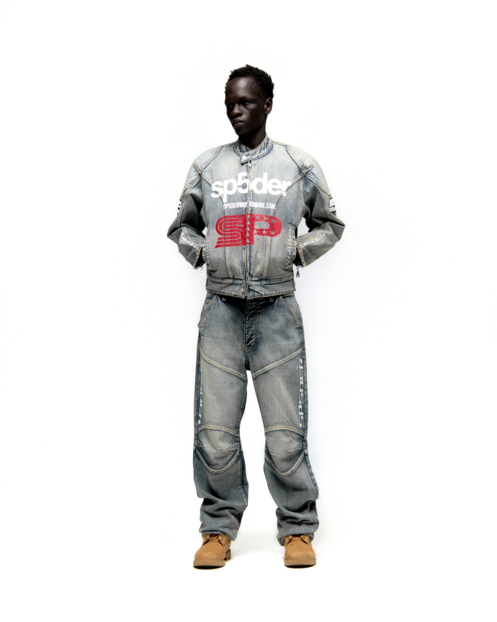 MOTORSPORT DENIM JACKET ON MODEL