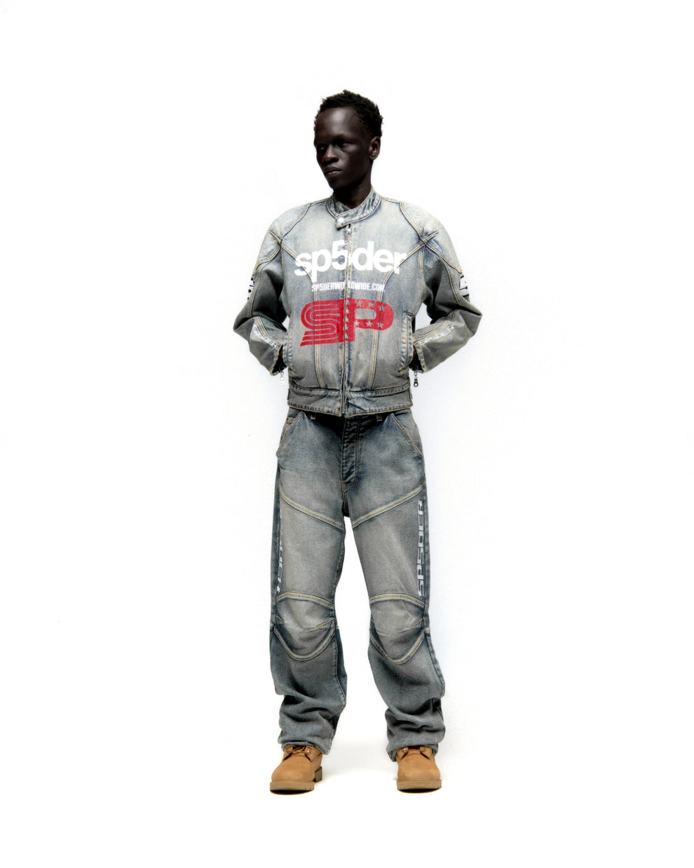 MOTORSPORT DENIM JACKET ON MODEL