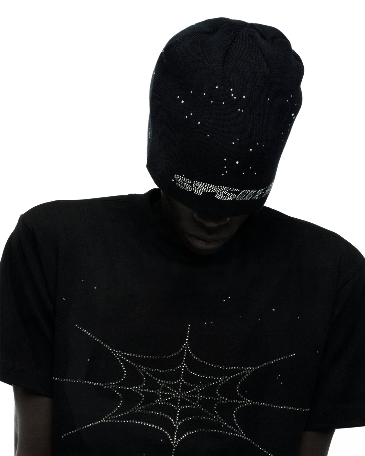 RHINESTONE SILK SKULLY