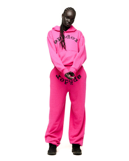 PINK VVS HOODIE ON MODEL