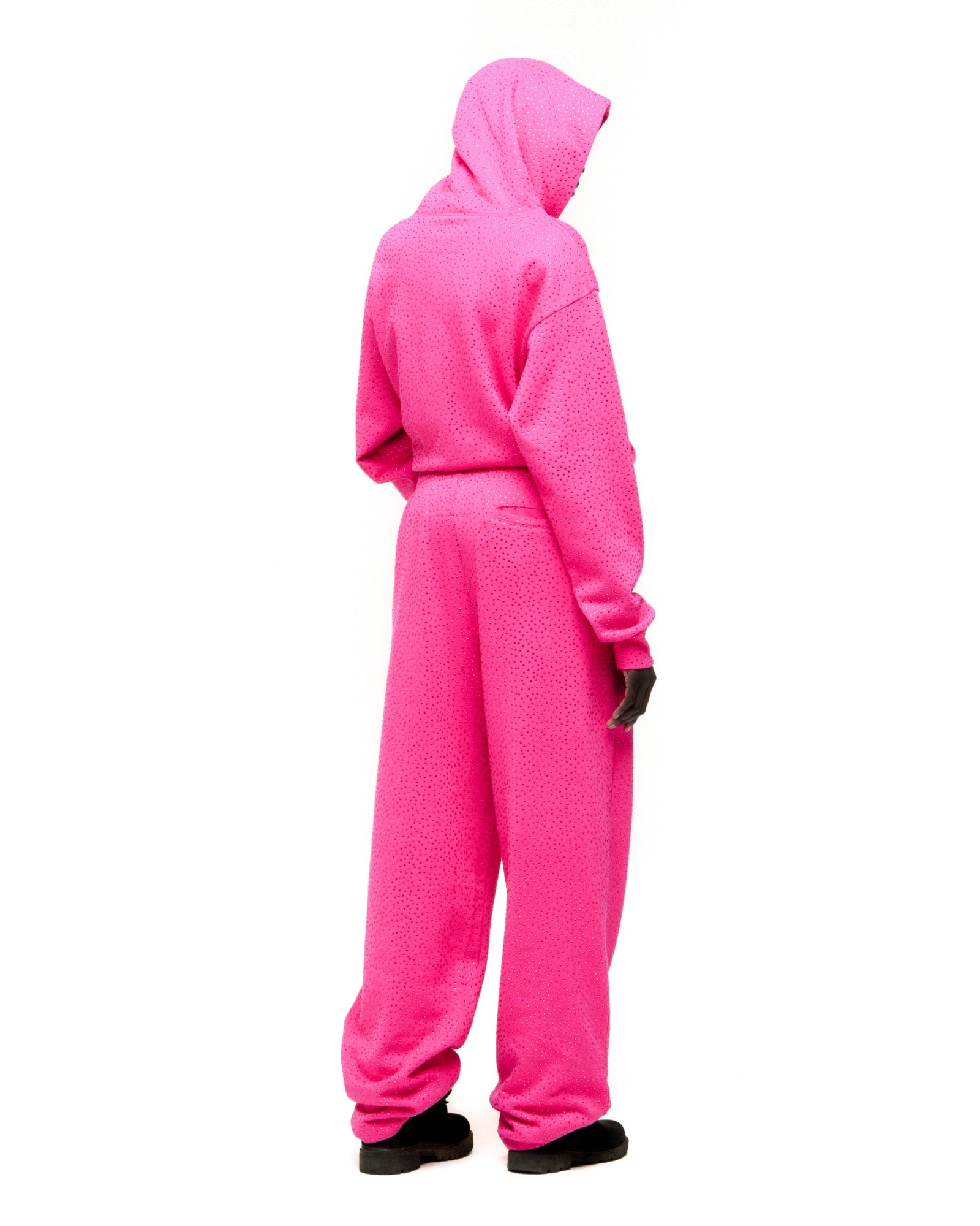 PINK VVS HOODIE ON MODEL
