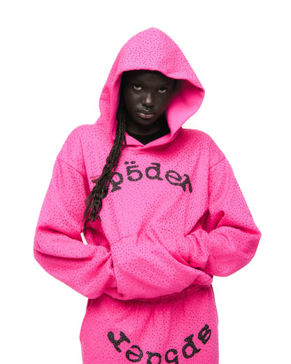 PINK VVS HOODIE ON MODEL