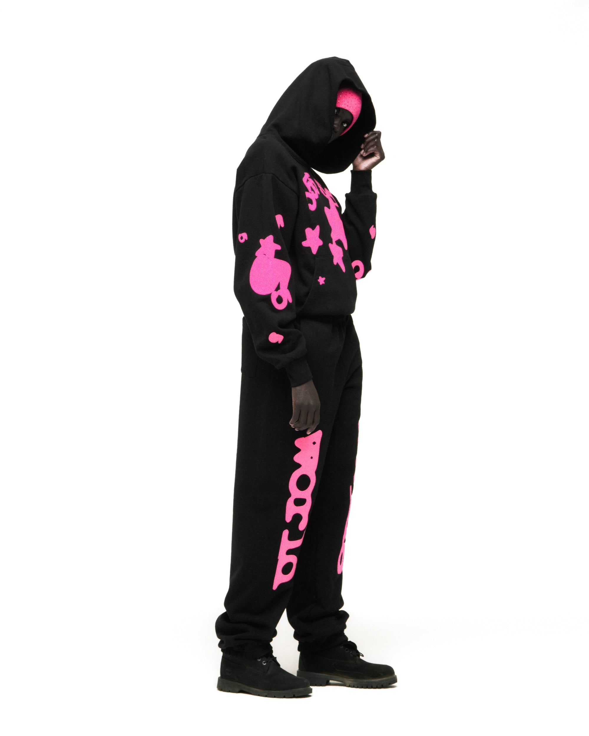 BLACK BELUGA ANGEL NUMBER HOODIE | SP5DER | KING SPIDER