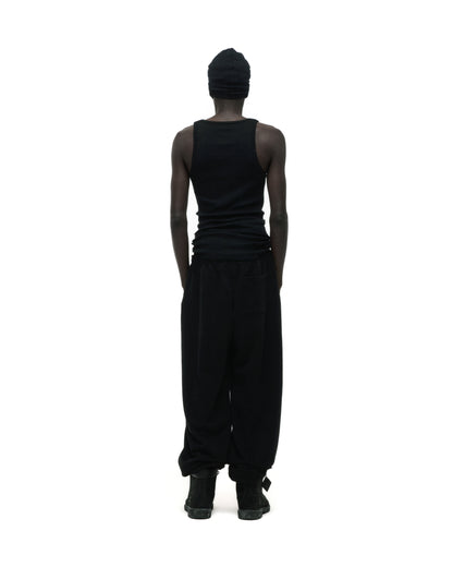BLACK BELUGA ANGEL NUMBER SWEATPANT ON MODEL