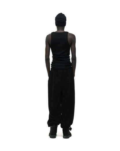 BLACK BELUGA ANGEL NUMBER SWEATPANT ON MODEL