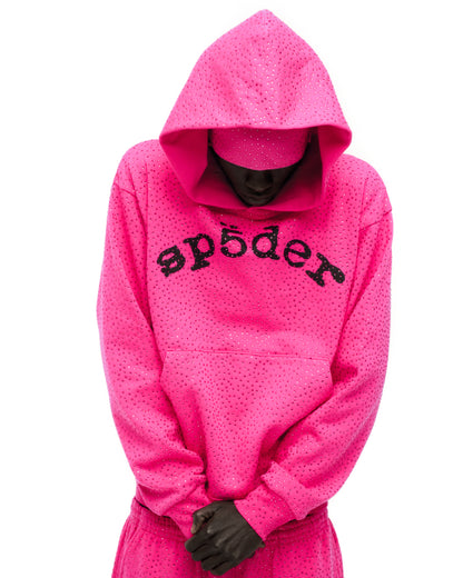PINK VVS HOODIE ON MODEL