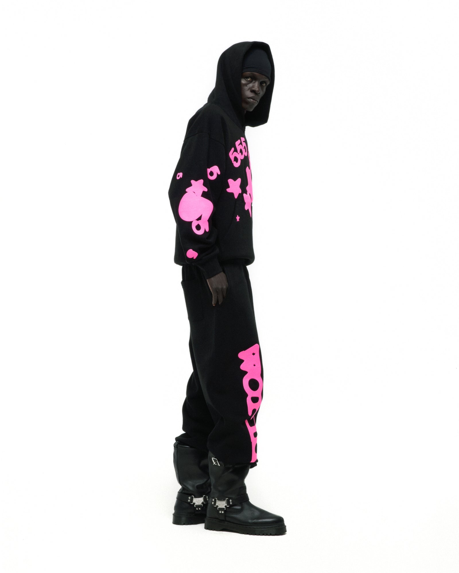 BLACK BELUGA ANGEL NUMBER HOODIE