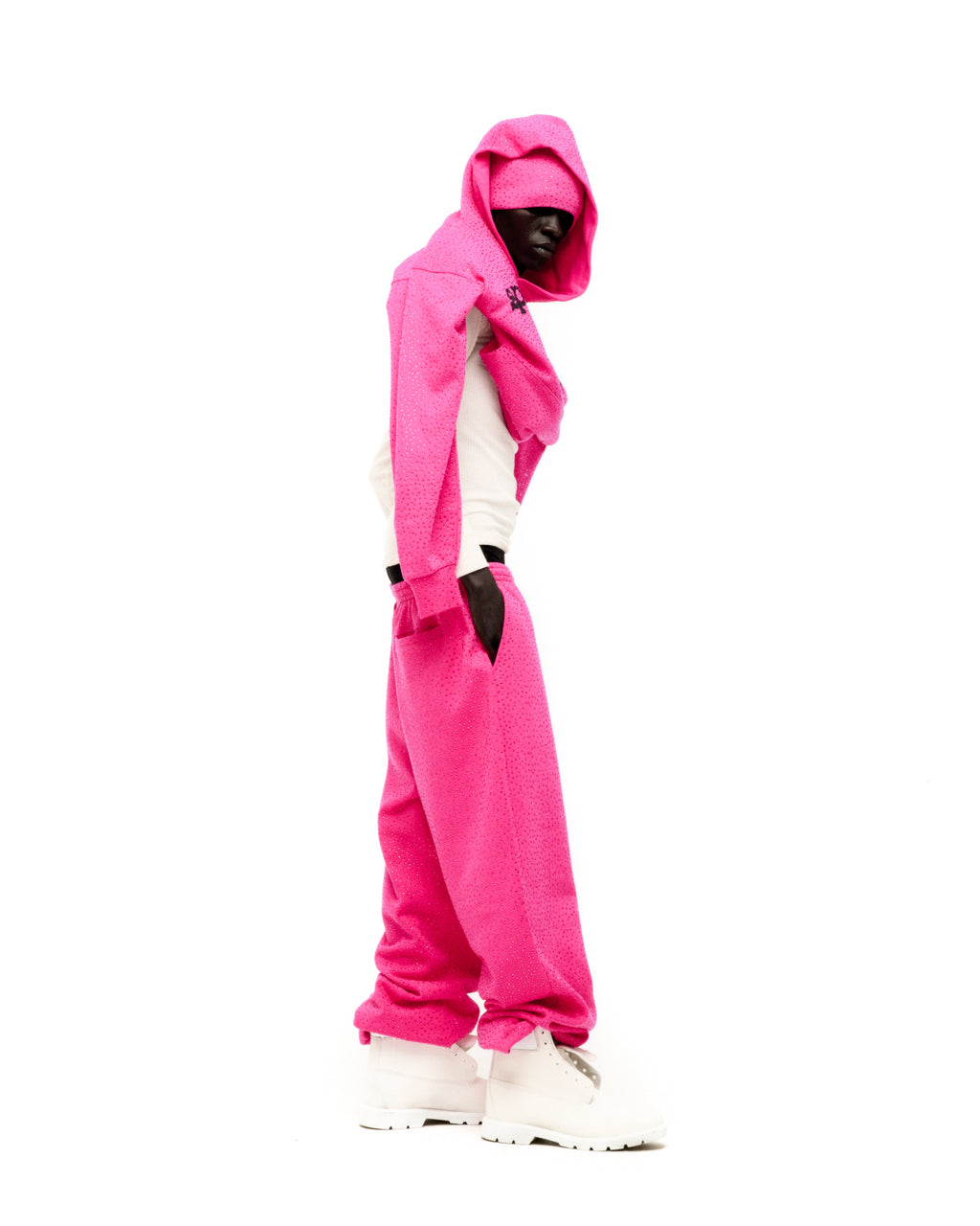 PINK VVS SWEATPANT ON MODEL