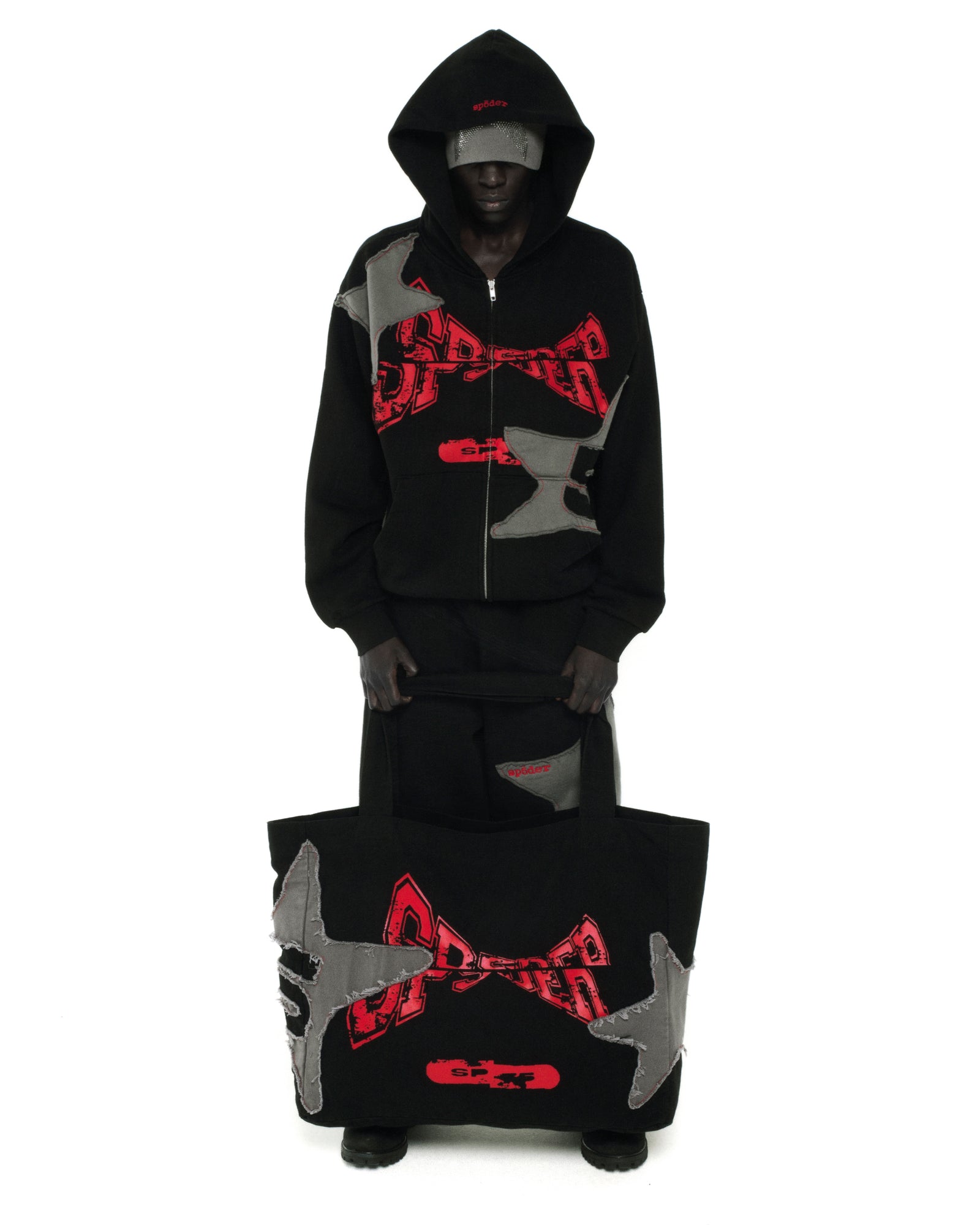 BLACK BIG STAR TOTE