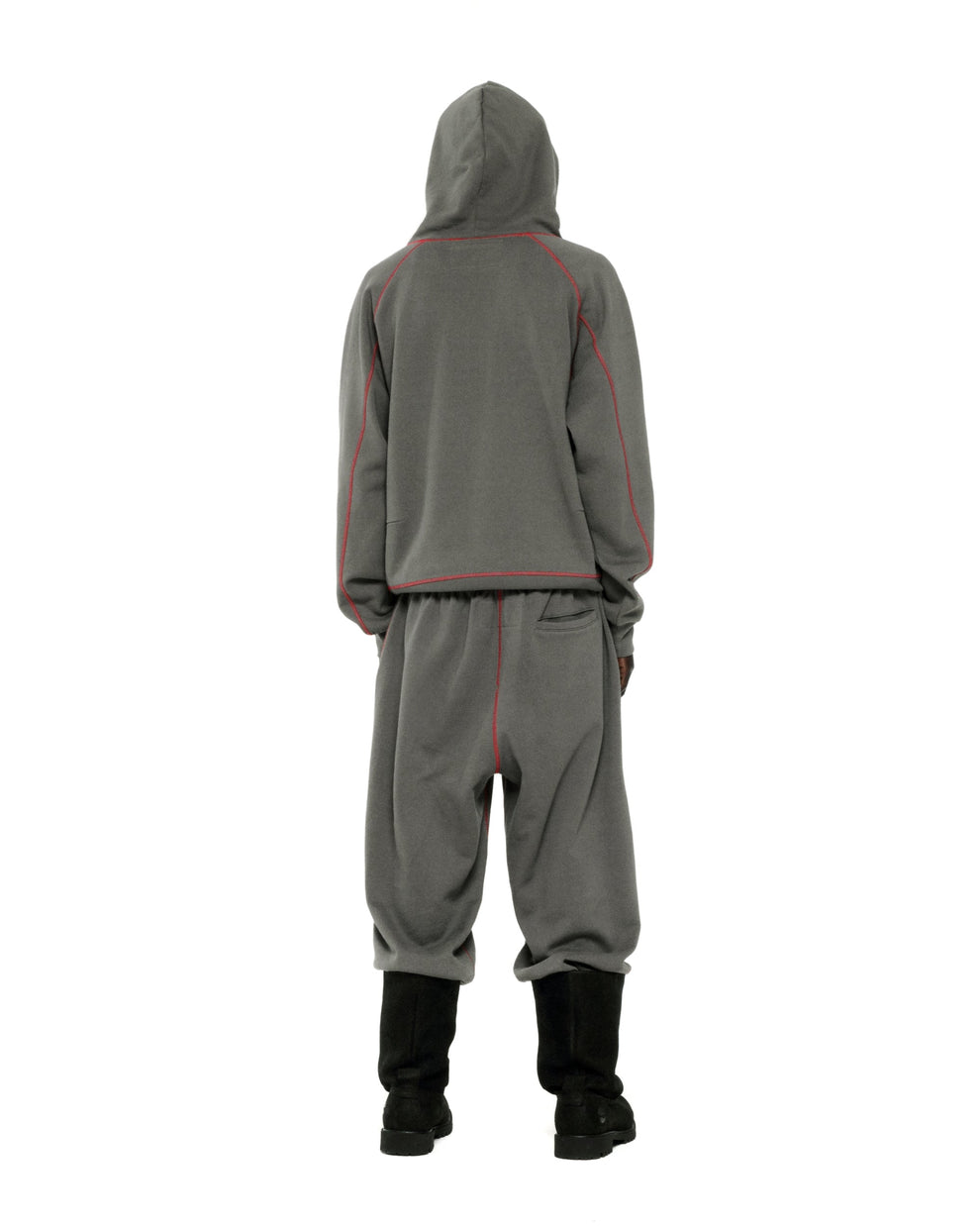 SLATE ARCHIVE CONTRAST HOODIE ON MODEL