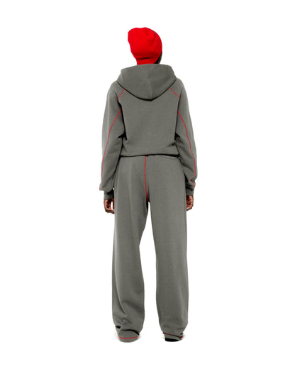 SLATE ARCHIVE CONTRAST HOODIE ON MODEL