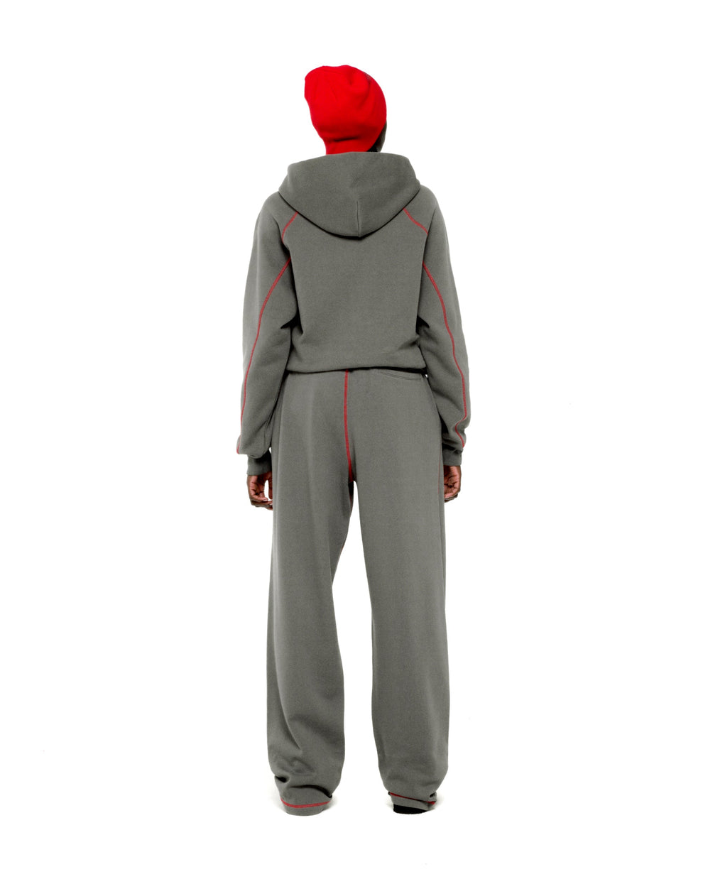 SLATE ARCHIVE CONTRAST HOODIE ON MODEL