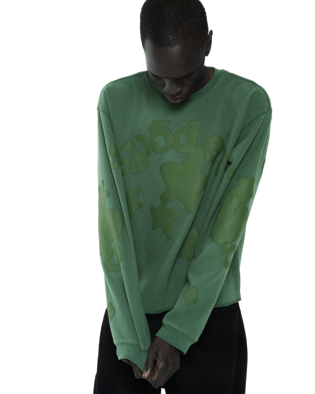 KELLY GREEN BELUGA THERMAL ON MODEL