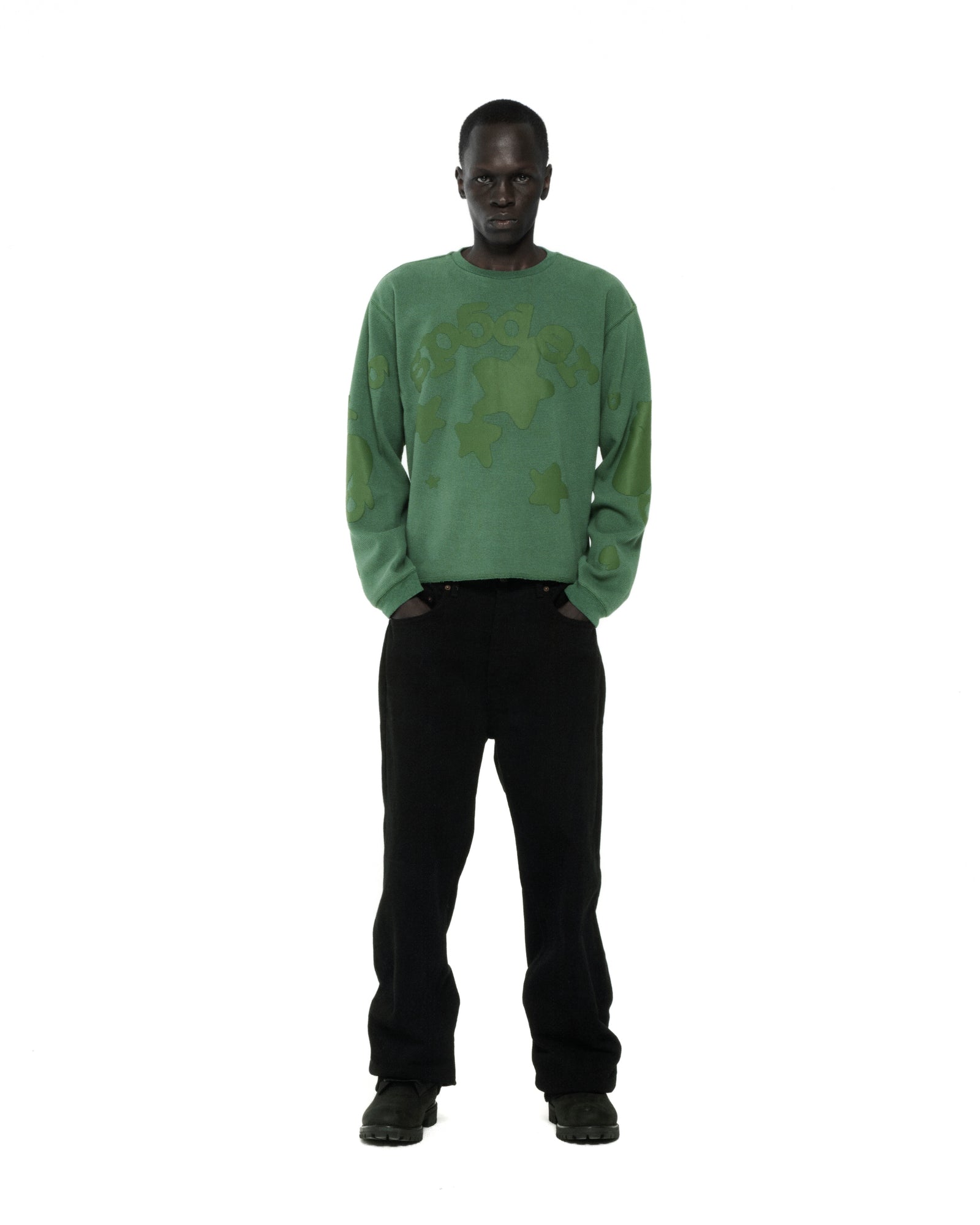 KELLY GREEN BELUGA THERMAL ON MODEL