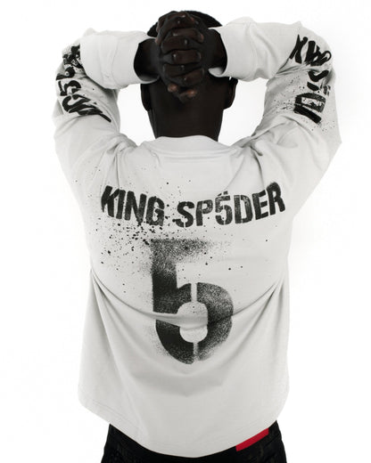 SPORT GREY WWWEB LONGSLEEVE ON MODEL