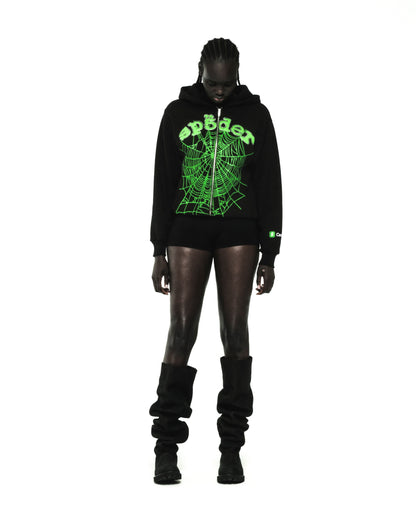 CA$H OG WEB V2 RHINESTONE ZIP HOODIE