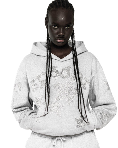 RHINESTONE BELUGA HOODIE