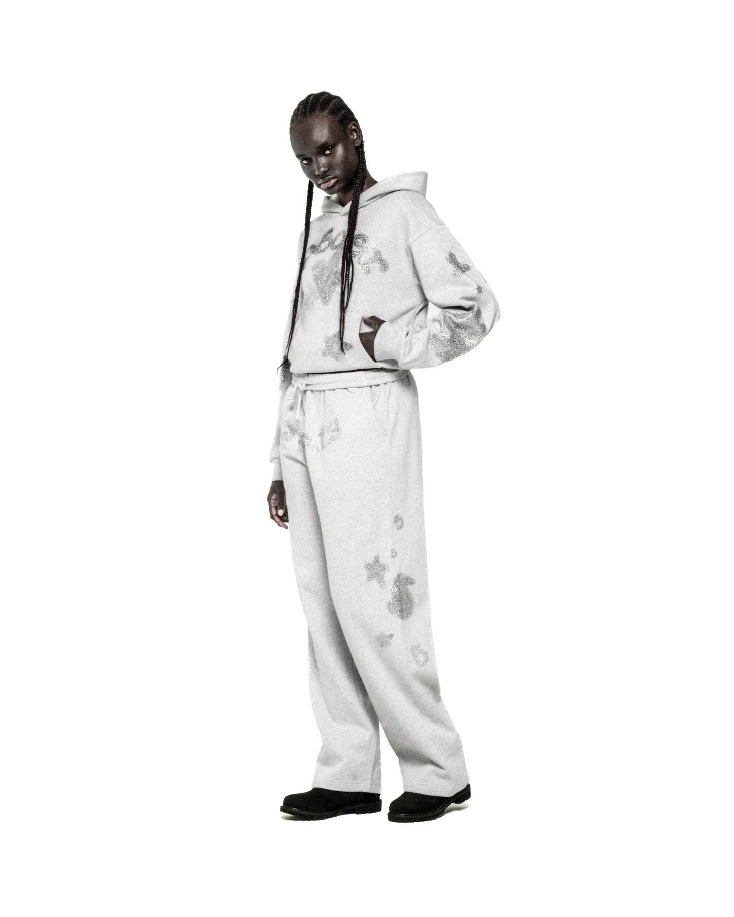 RHINESTONE BELUGA HOODIE