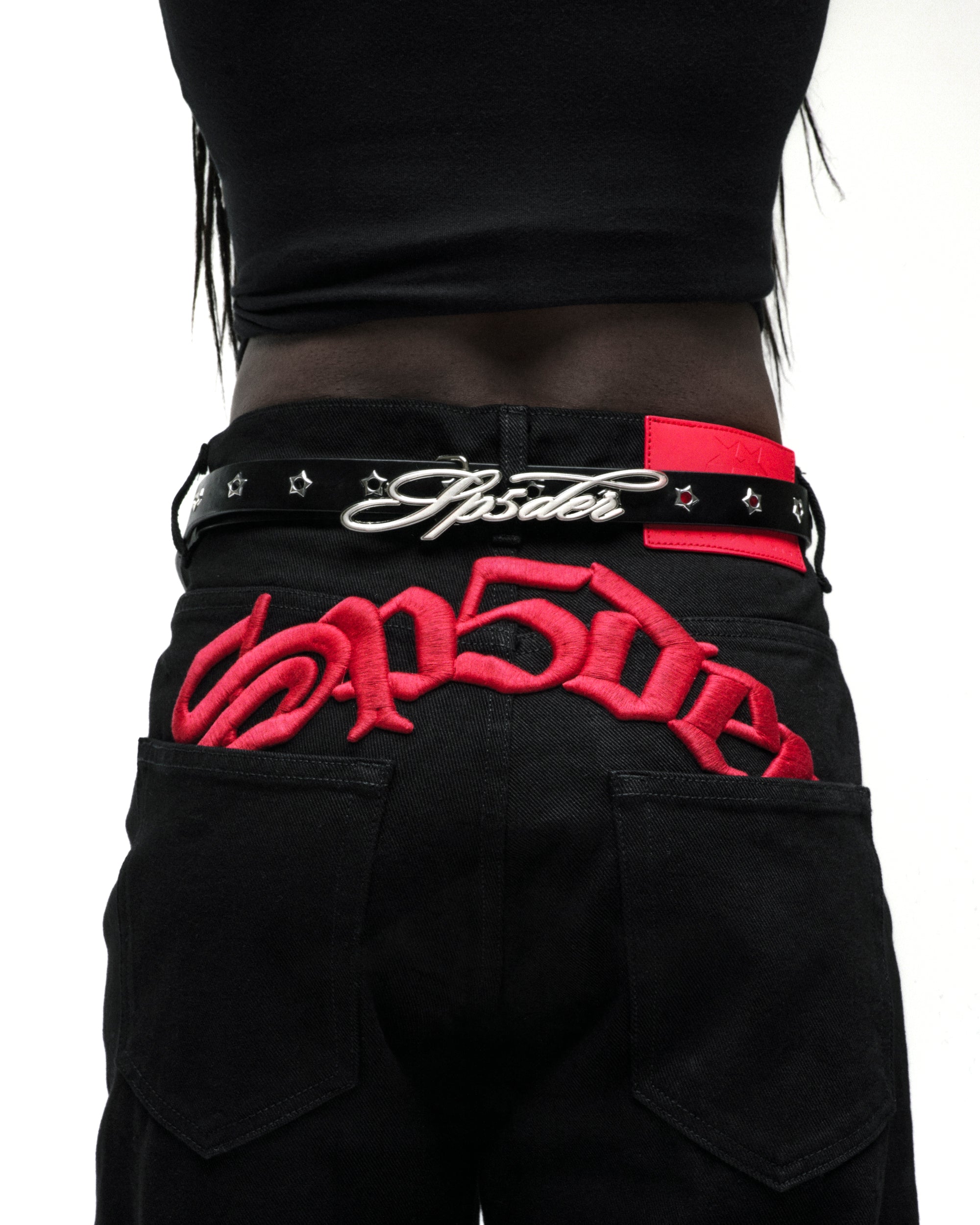 BLACK R-05 SCRIPT BELT | SP5DER | KING SPIDER