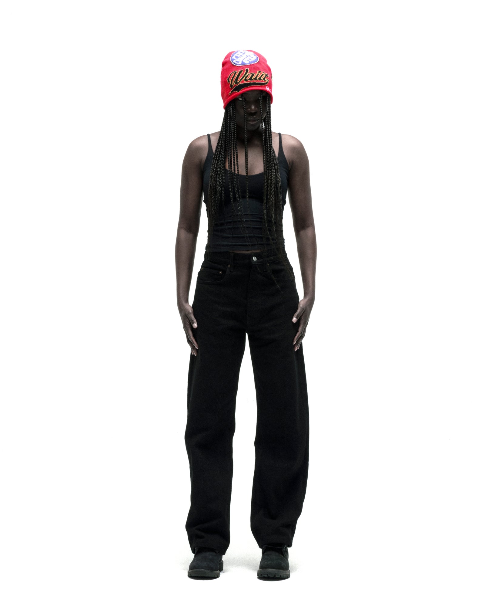 OXY JEAN black 13oz denim pant with classic straight leg fit and custom branded hardware.