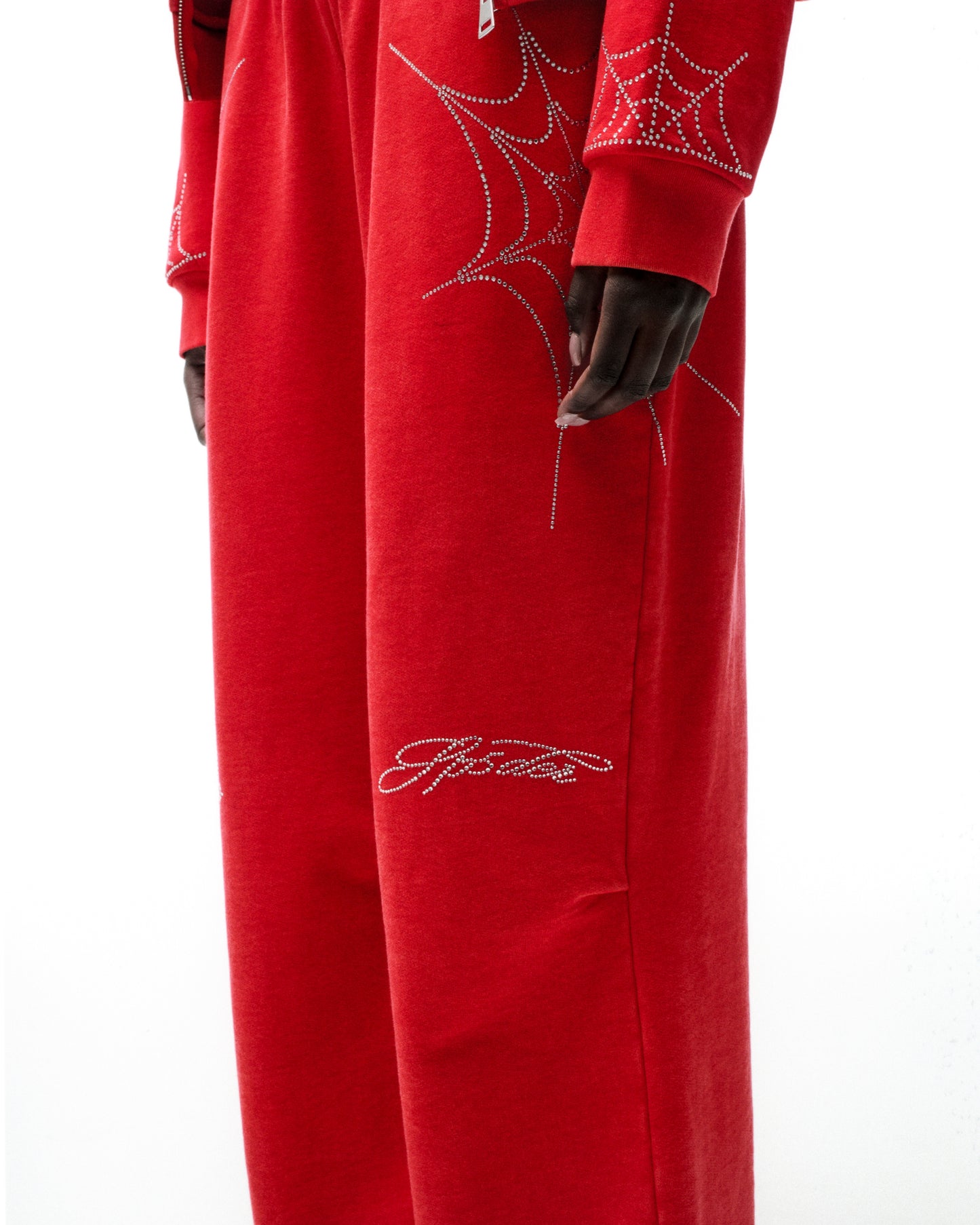 RHINESTONE WEB SWEATPANT