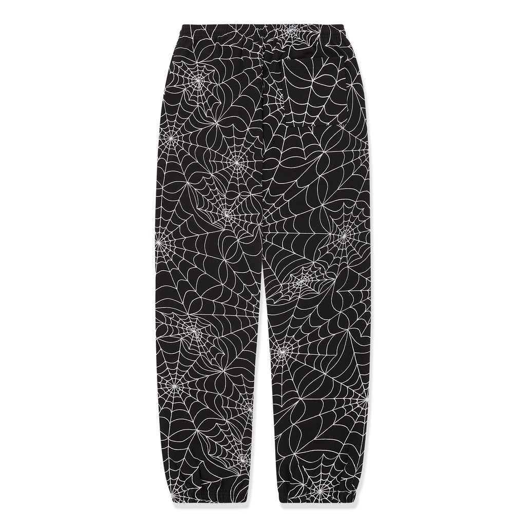 BLACK EMBROIDERED AOP SWEATPANT