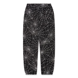 BLACK EMBROIDERED AOP SWEATPANT