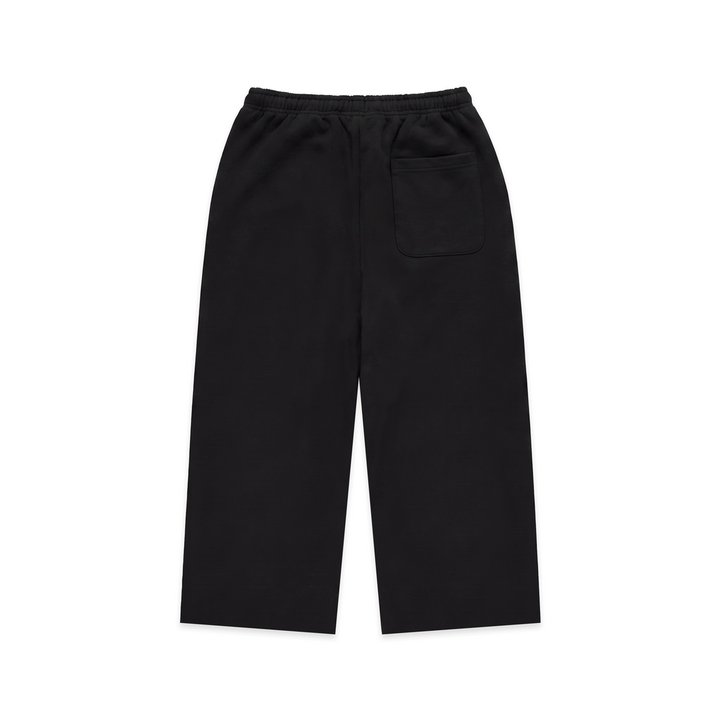 Black cotton fleece sweatshorts with a flag-inspired rhinestone OG logo graphic.