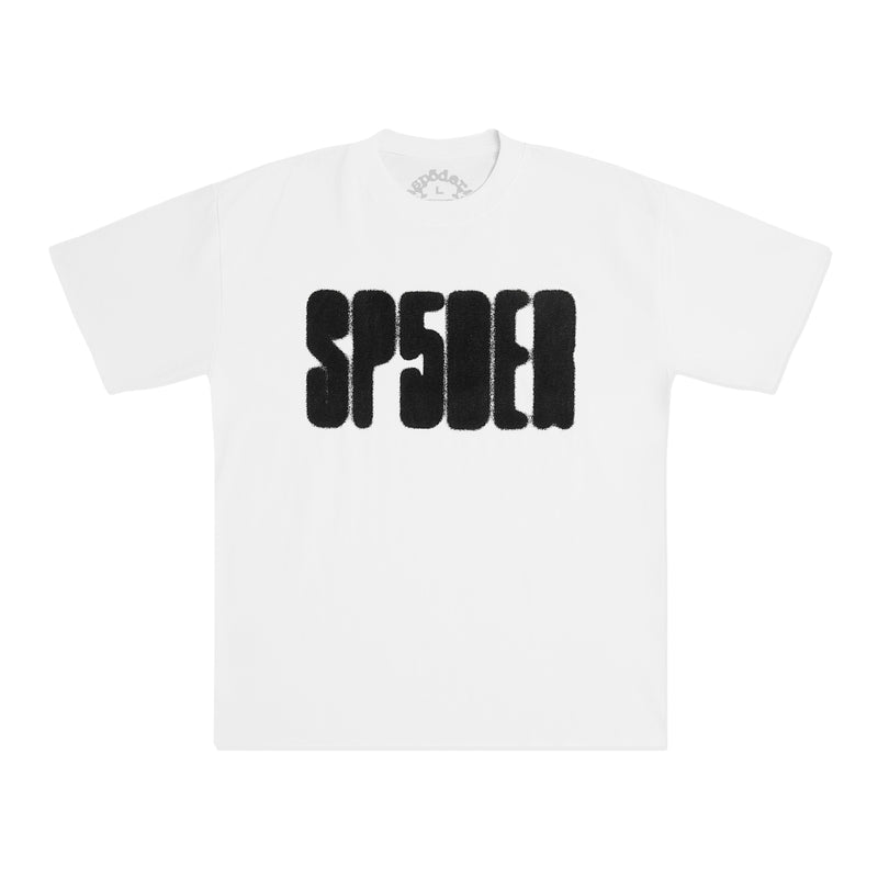 WHITE FOCUSED LOGO TEE FRONT