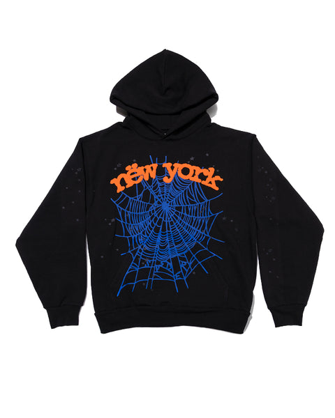 BLACK OG WEB V2 ALTERNATE HOODIE | SP5DER | KING SPIDER