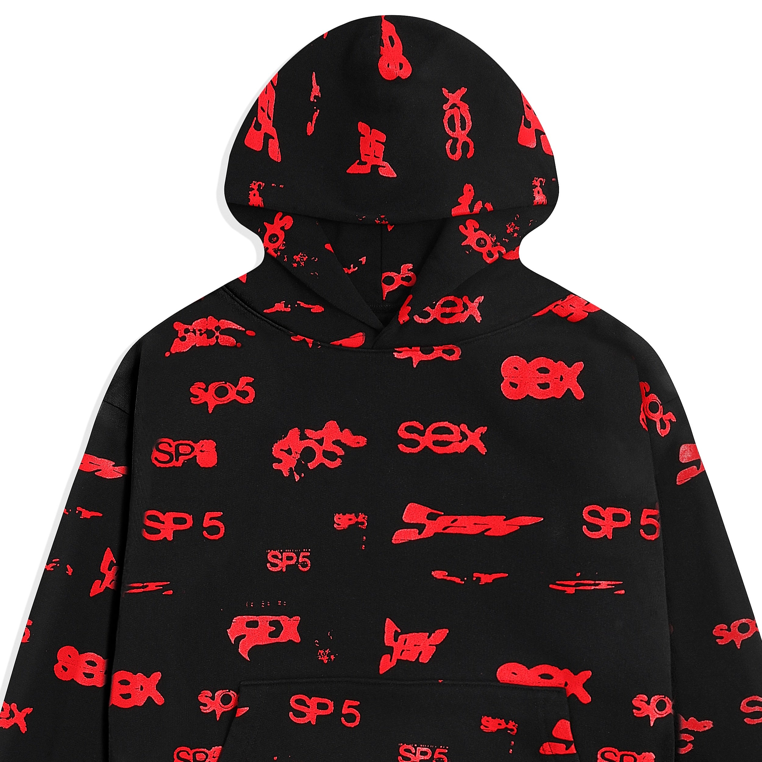 BLACK SEX AOP HOODIE | SP5DER | KING SPIDER