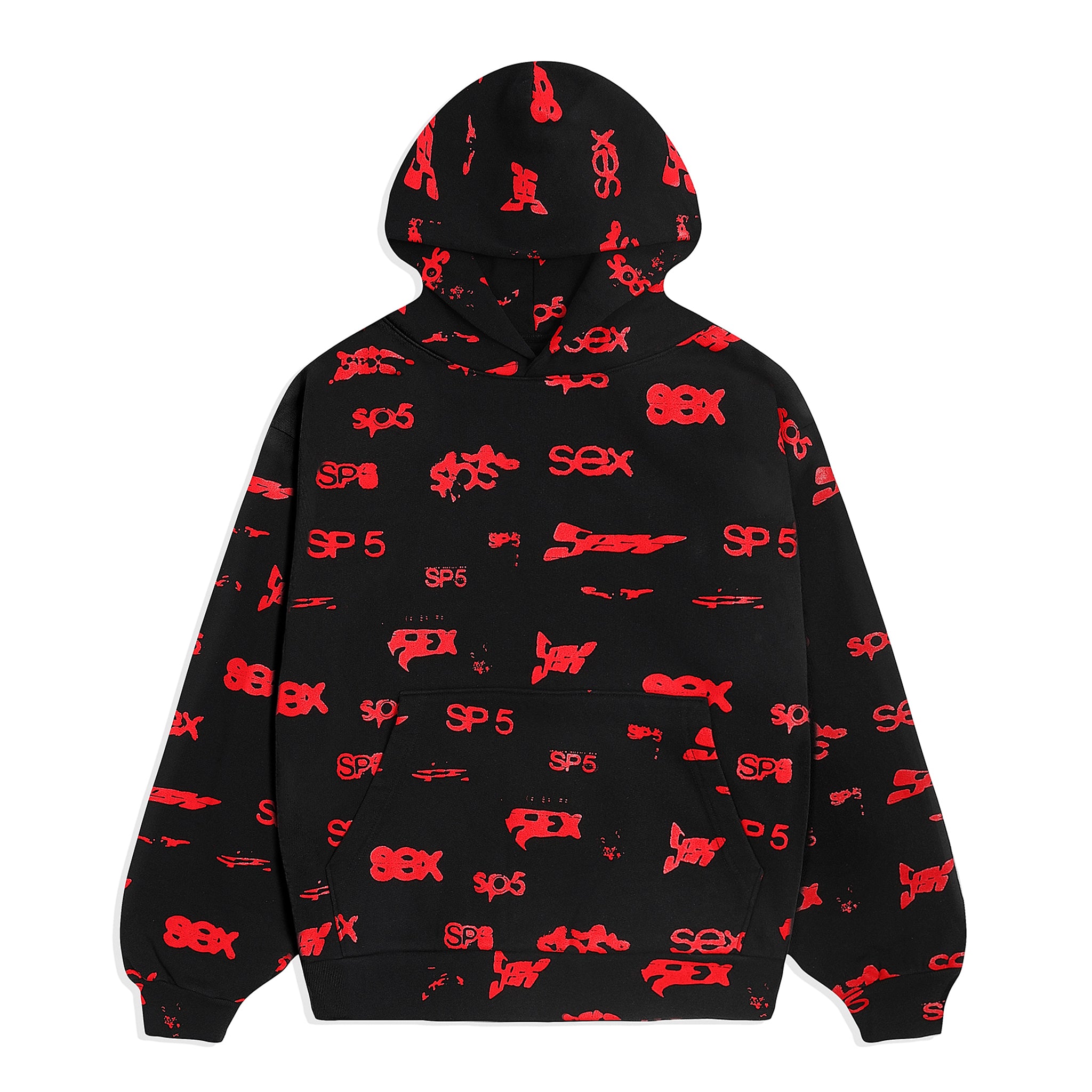 BLACK SEX AOP HOODIE | SP5DER | KING SPIDER