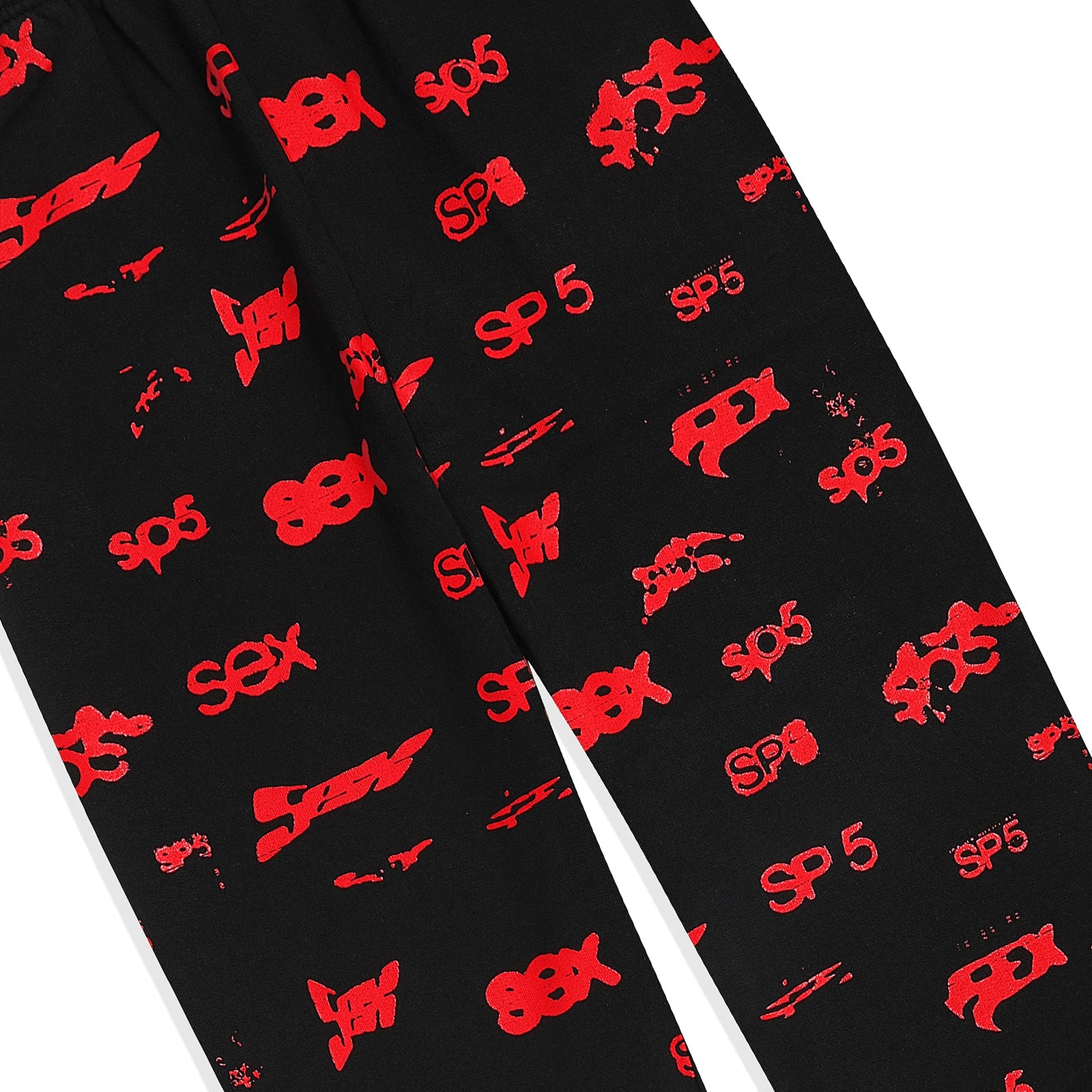 BLACK SEX AOP SWEATPANT DETAIL