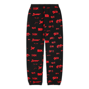 BLACK SEX AOP SWEATPANT