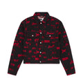 BLACK 5EX AOP DENIM TRUCKER JACKET