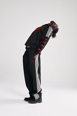 BLACK 5EX TRACK PANT ON MODEL