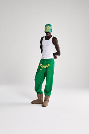 GREEN STAR OG WEB V2 SWEATPANT ON MODEL