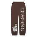 Brown 5STAR RODEO SP5DER sweatpants with distressed patch and side stripe.