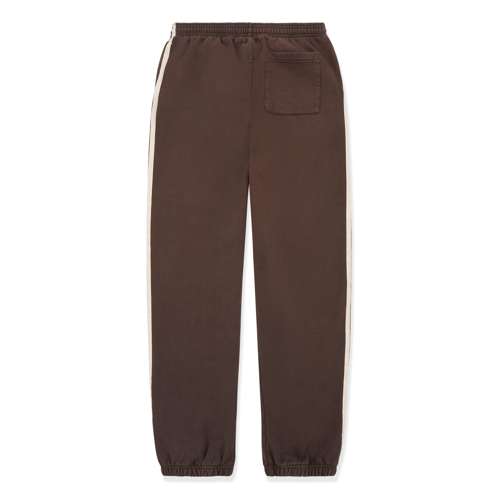 Brown 5STAR RODEO SWEATPANT with cream side stripe, elastic waistband, and cuffs.