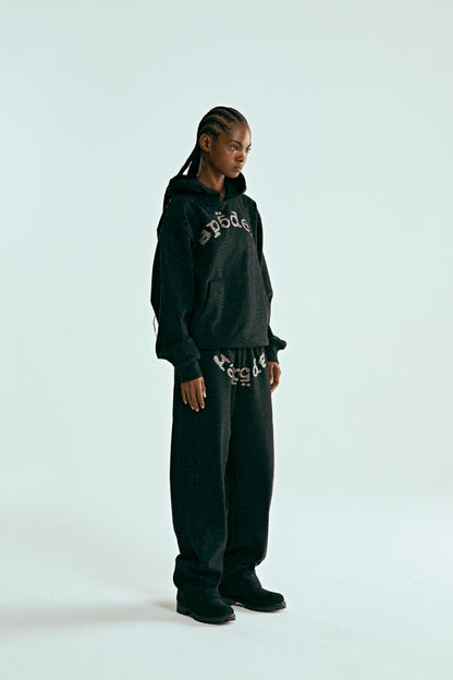 BLACK VVS HOODIE ON MODEL