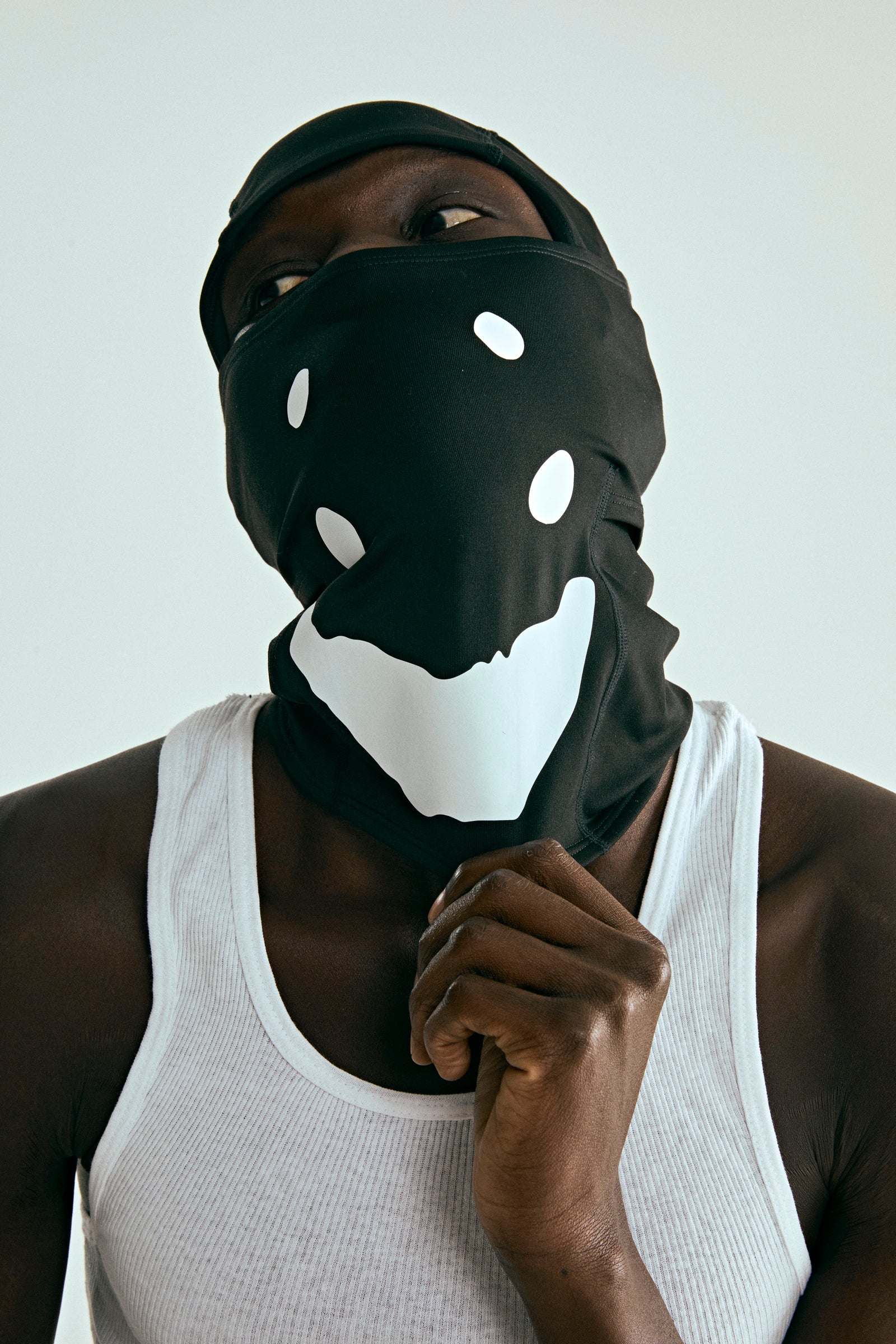 BLACK OG LOGO V2 SHIESTY MASK ON MODEL
