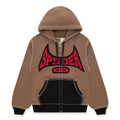 BROWN T&F ZIP HOODIE