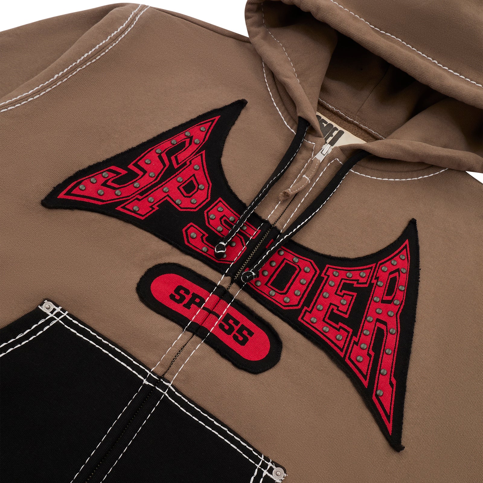 BROWN T&F ZIP HOODIE
