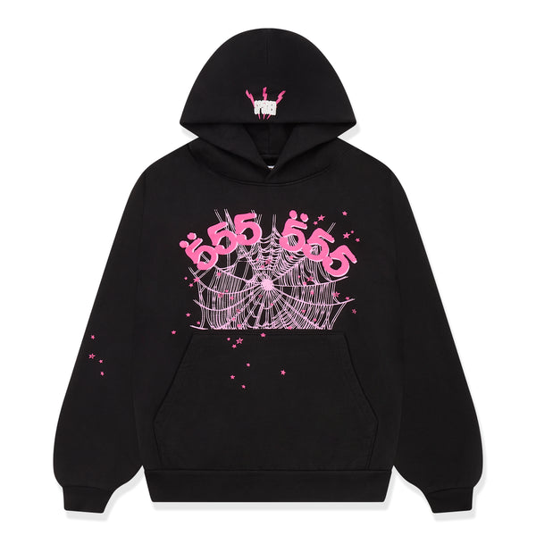 BLACK ANGEL NUMBER HOODIE | KING SPIDER | SP5DER