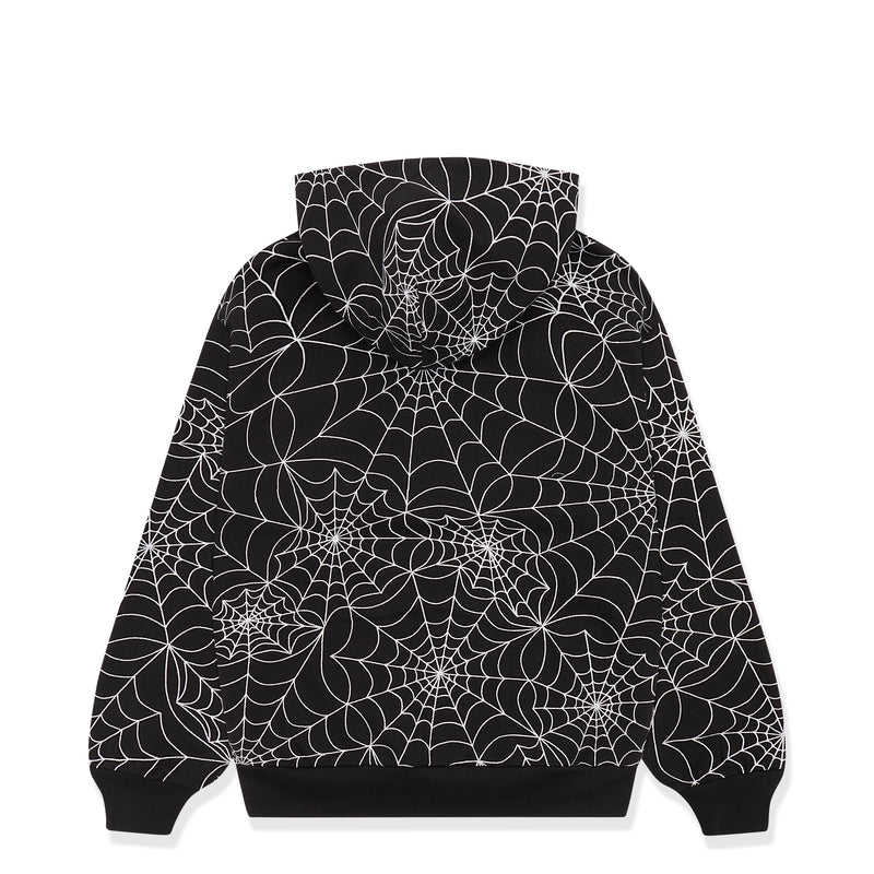 BLACK EMBROIDERED AOP HOODIE