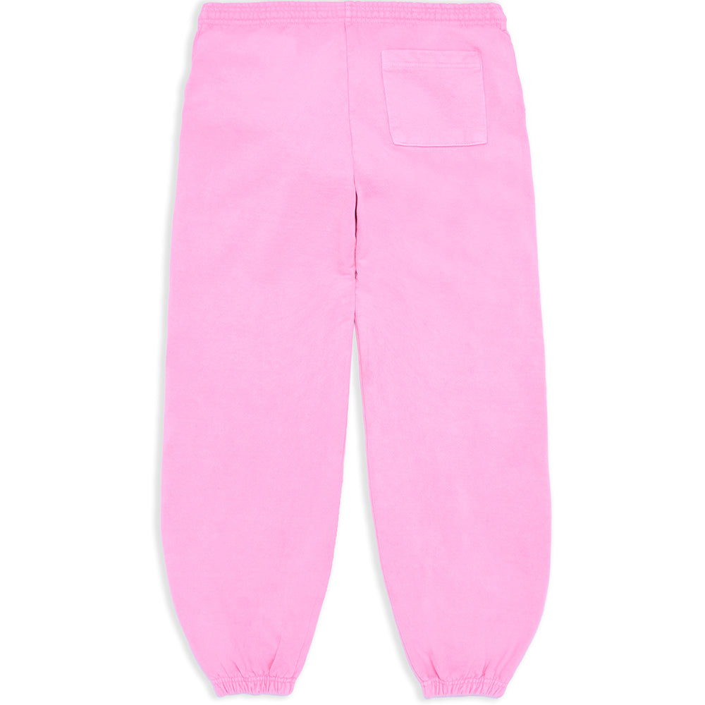 Pink 23oz fleece Atlanta Sweatpants, back view, with single back pocket.
