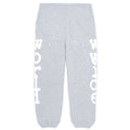 BELUGA SWEATPANT: Grey 23oz fleece sweatpants with "Worldwide" puff print down both legs and scattered star details.